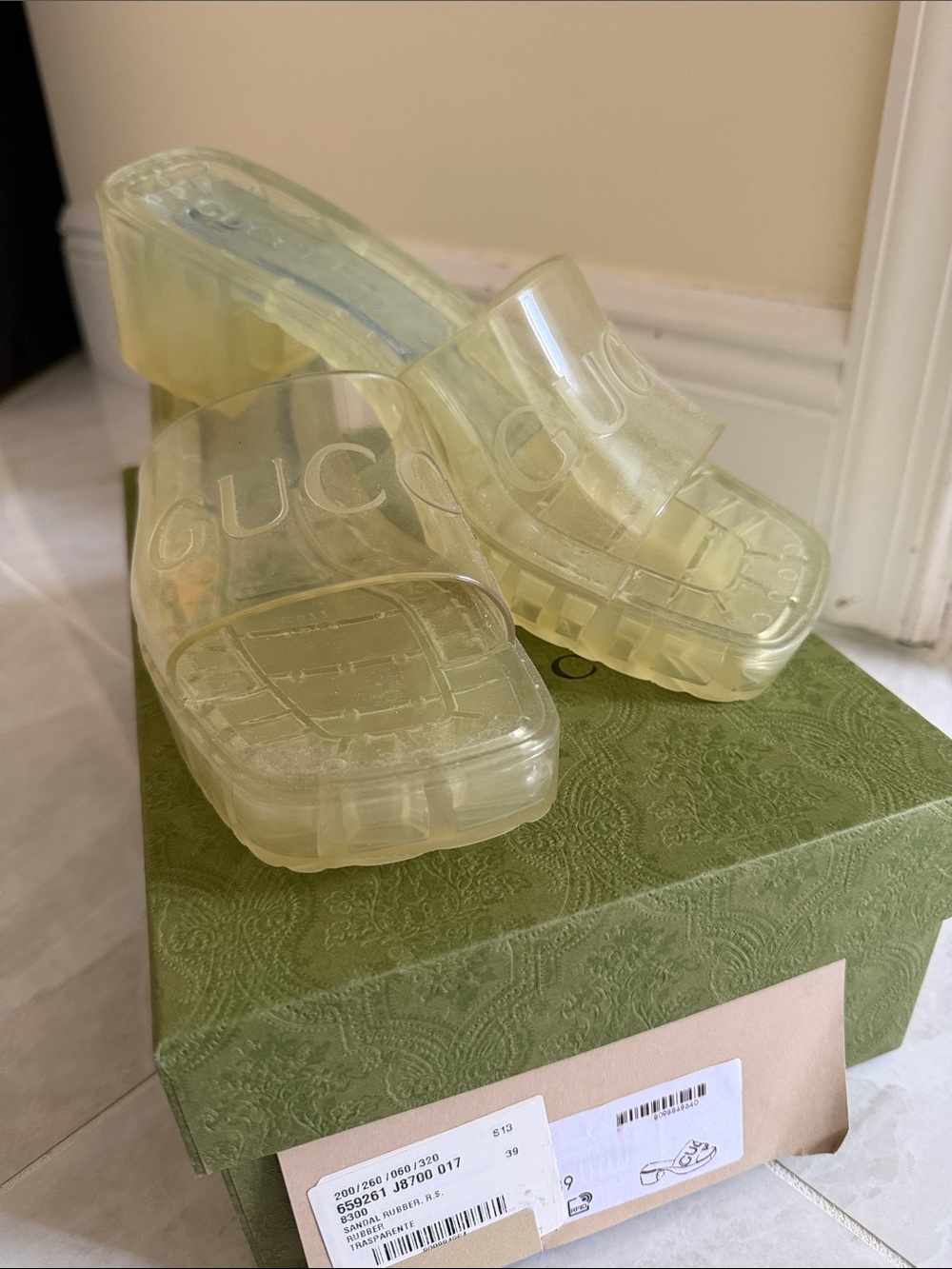 Gucci Translucent Platform Mules